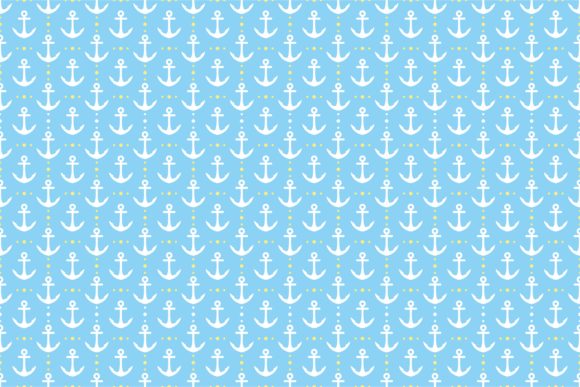 Anchor Doodle Seamless Pattern