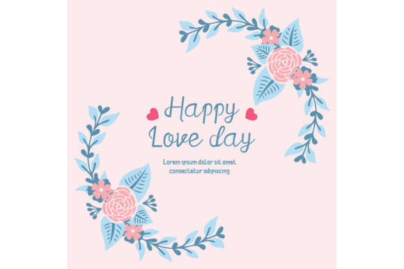 Beautiful Frame for Happy Love Day Card: A Guide to Choosing and Using Decorative Leaf and Peach Flower Designs