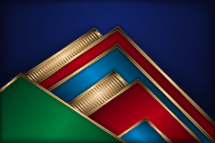 Bright Color Triangle Papercut Background