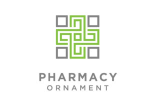 Cross Pharmacy Hospital Pattern Logo Design