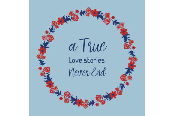 Designing Romantic True Love Greeting Cards with Elegant Decorative Elements