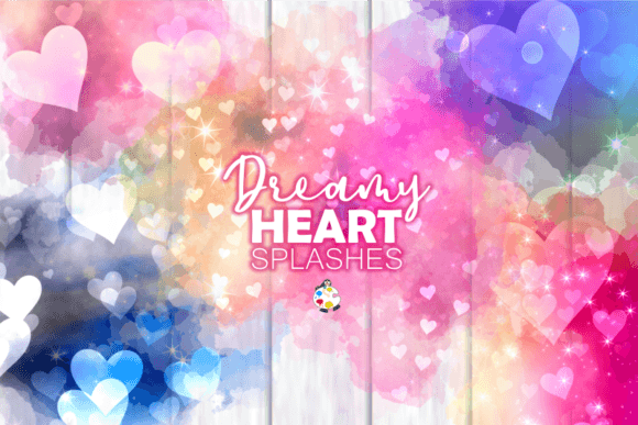 Dreamy Love Heart Romantic Splashes: A Decorative Design Resource for Scrapbooking and Collage Making