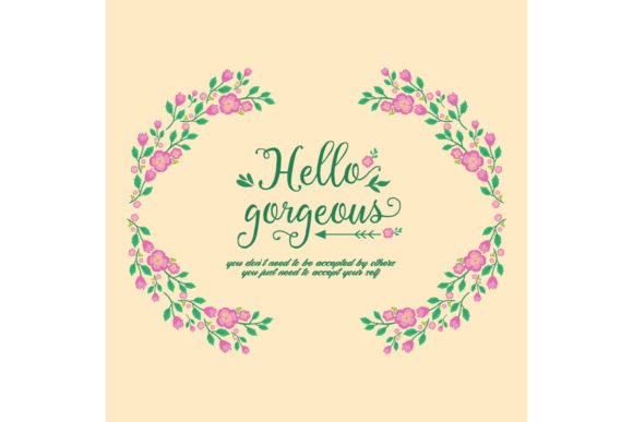 Elegant Hello Gorgeous Poster Design