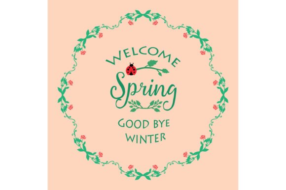 Elegant Welcome Spring Card Design