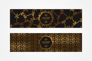 Floral Gold Black Horizontal Banner: A Versatile Design for Modern Branding