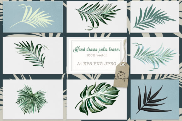 Jungle Palm Vector Leaves Set: A Versatile Tool for Designers and Creators