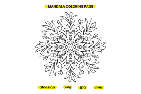 Mandala Coloring Page Design 09: A Versatile Digital Art Resource for Creatives