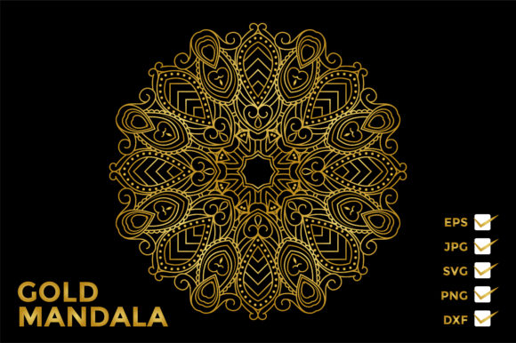 Mandala Gold Vector Ornament