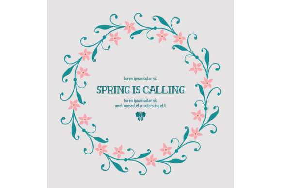 Modern Spring Calling Card Design