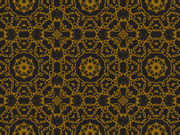 Pattern Gold Circular Round Line Design