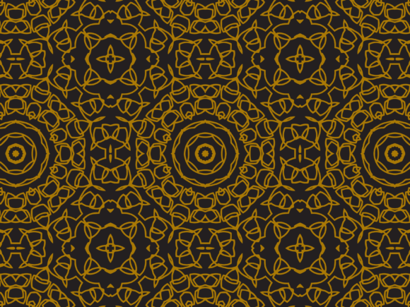 Pattern Gold Curved and Circular Motifs