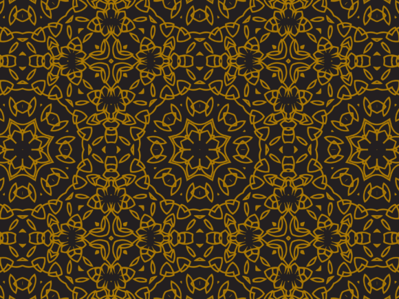 Pattern Gold Flower Line Motifs: A Timeless Design Element