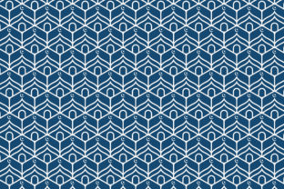 Ramadhan Pattern Blue White Design Overview