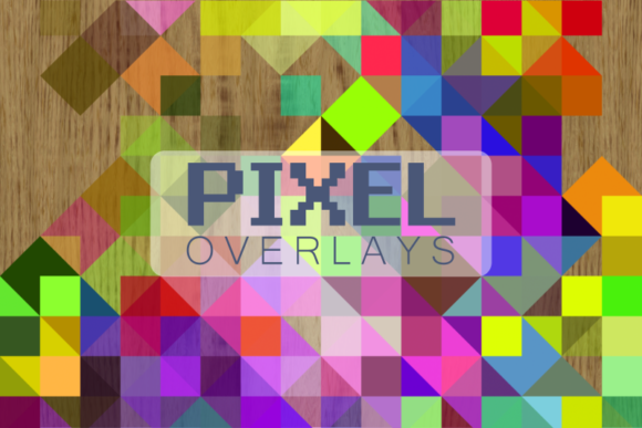 Seamless Colorful Pixel Overlay Papers