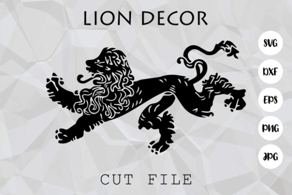 Vintage Lion Ornamental Decor Cut File: A Timeless Addition to Your Creative Projects