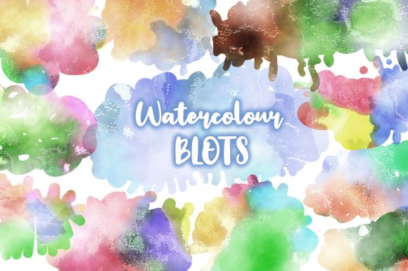Watercolor Ink Blots and Splashes Set 2: Elevating Creativity in Digital Art